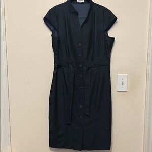 Calvin Klein Navy Midi Dress with Buttons